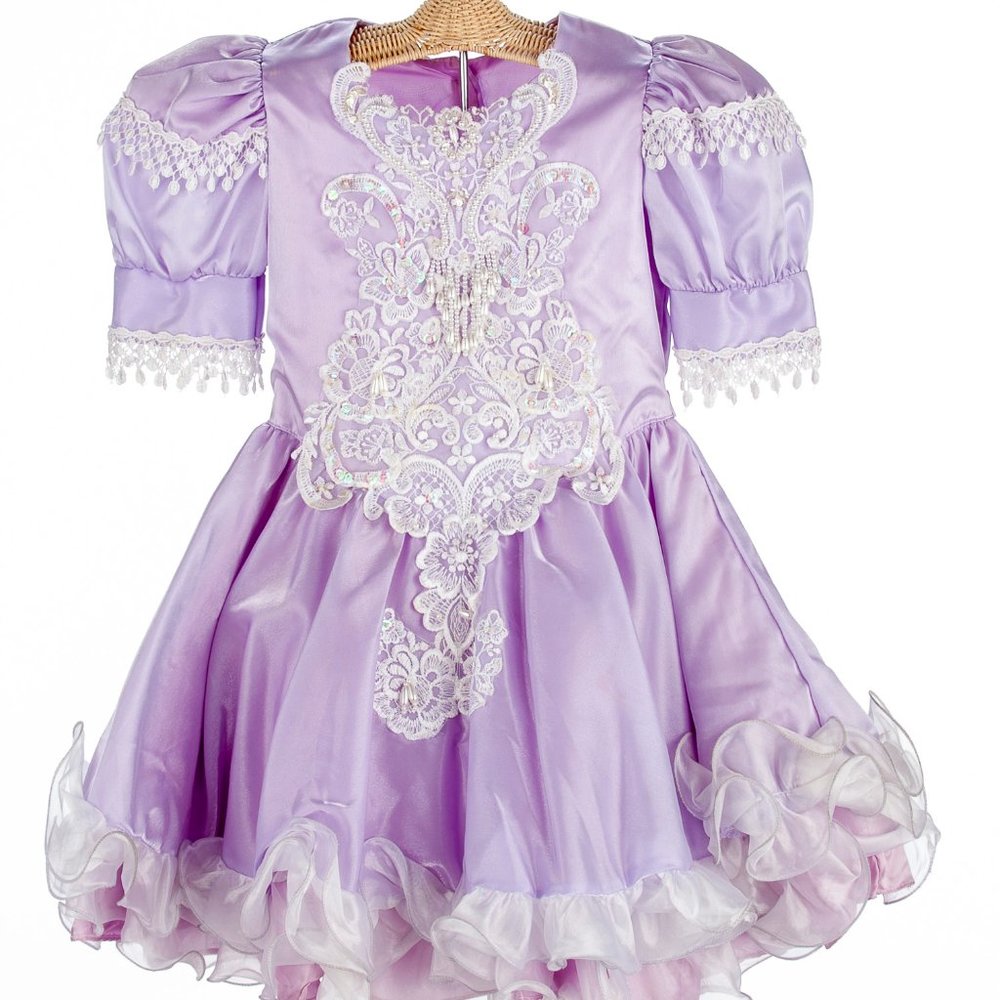 Beautiful Purple Pageant Dress Girls Size 6